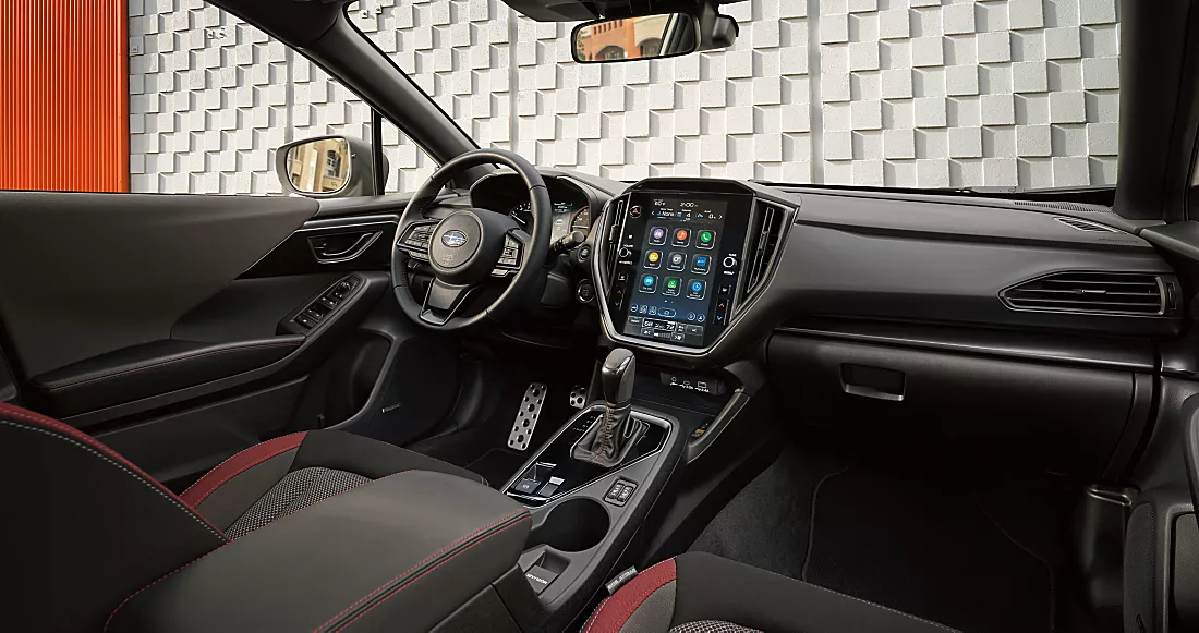 Impreza interior seen from the passenger side